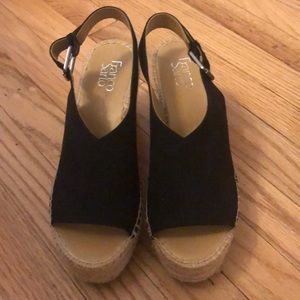 Franco Sarto Black wedges